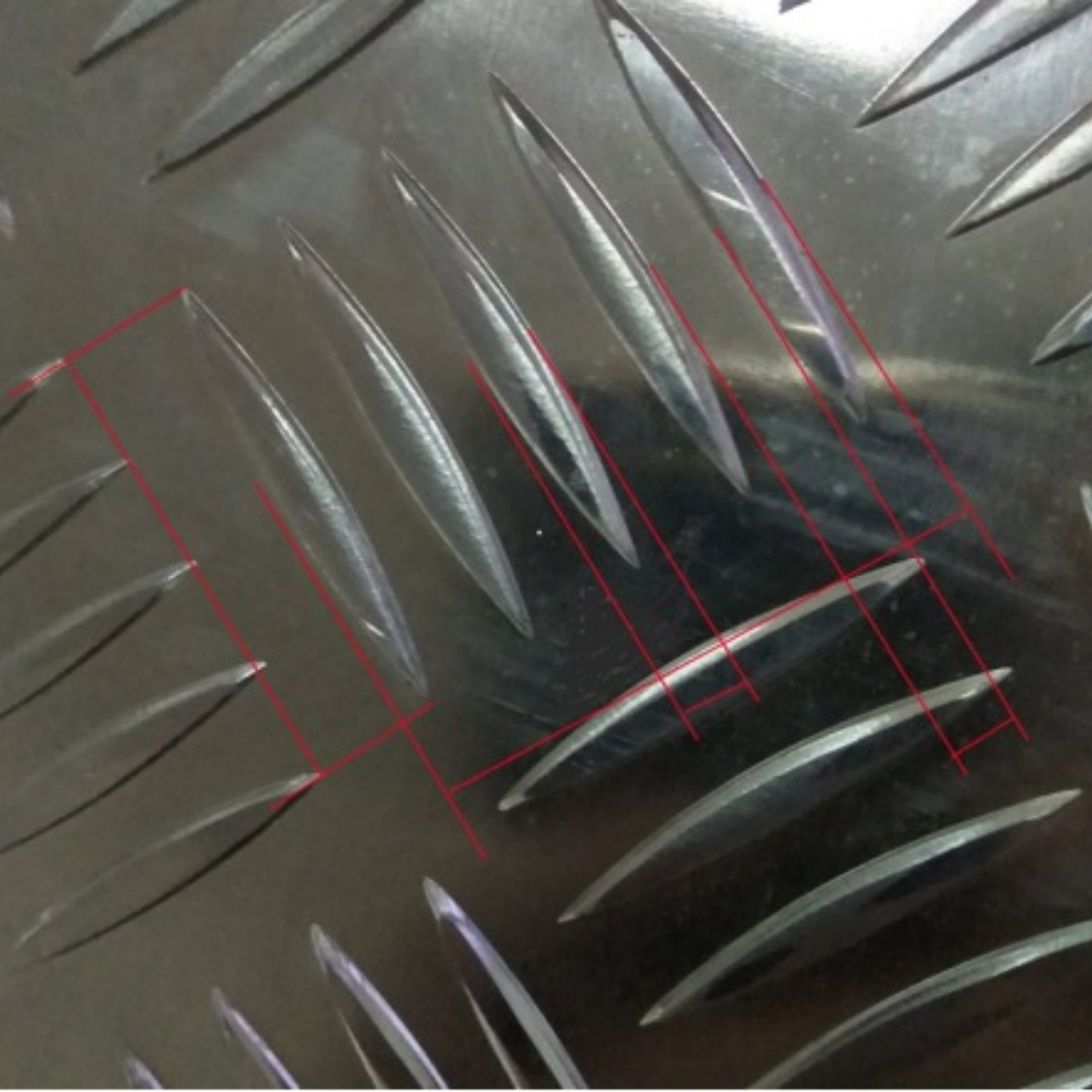 1100-H24 Ductile 1/3/5/6-Series 5-Bar Anti-Slip Aluminum Plate for Indoor Stair Treads